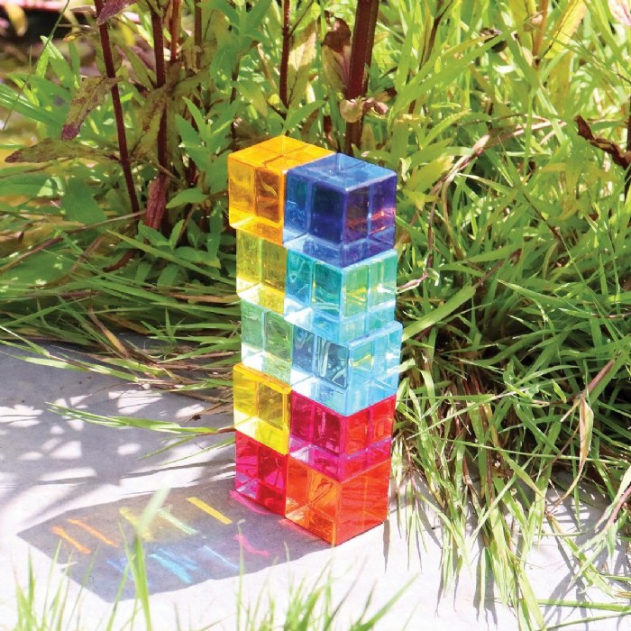 Alternate Image #1 of Translucent Sensory Gem Cubes - 10 Pieces