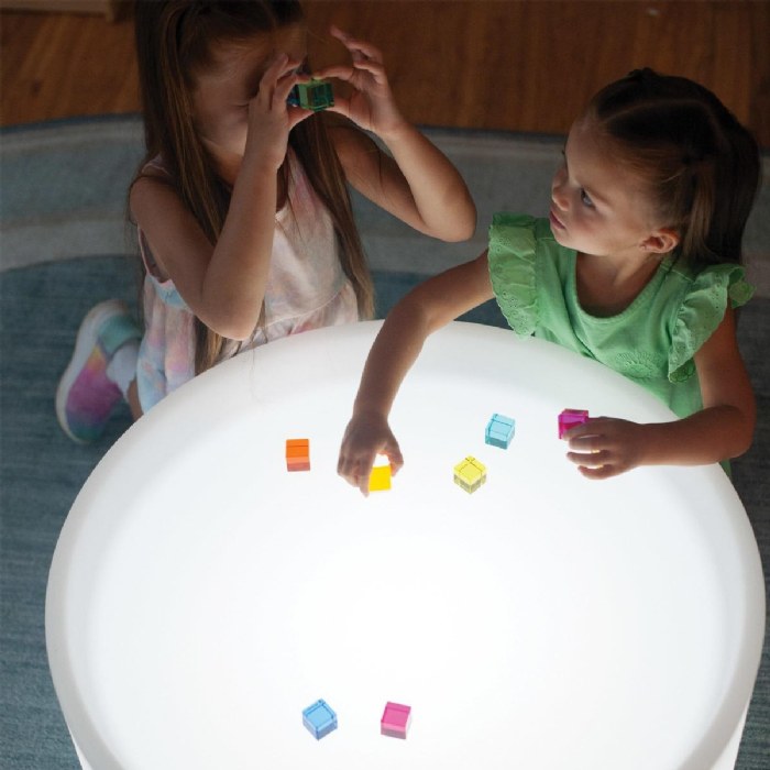 Alternate Image #1 of Translucent Sensory Gem Cubes - 10 Pieces