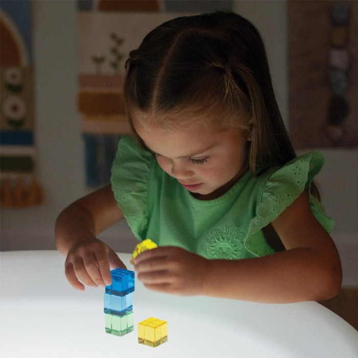 Alternate Image #1 of Translucent Sensory Gem Cubes - 10 Pieces