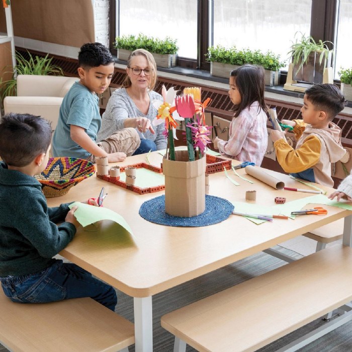 Alternate Image #1 of Sense of Place Square Collaboration Table with Locking Casters