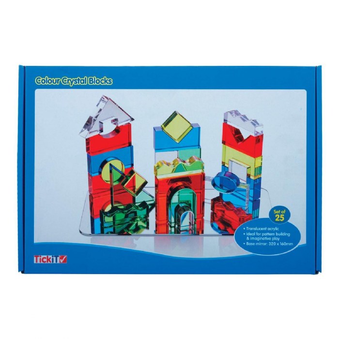 Alternate Image #1 of Color Crystal Blocks with Activity Cards - Set of 25