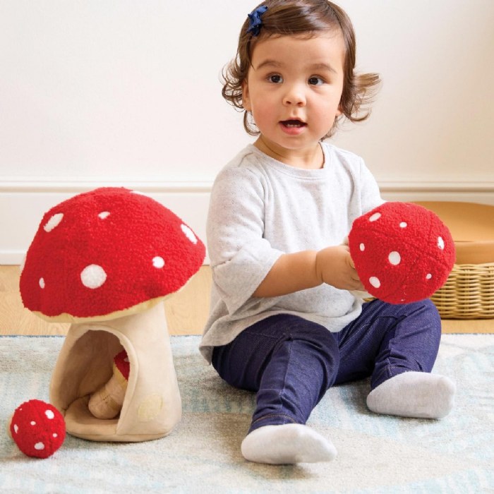 Alternate Image #1 of Plush Mushrooms  - Set of 4