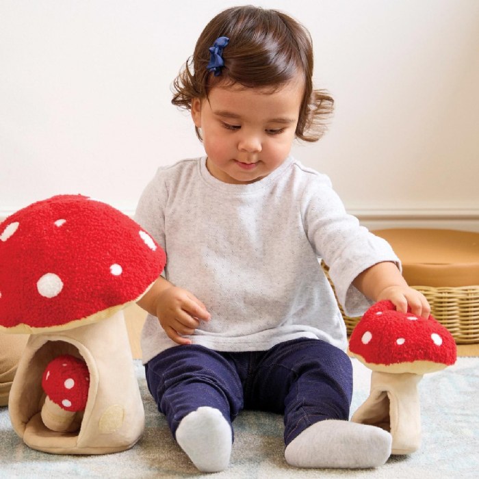 Alternate Image #1 of Plush Mushrooms  - Set of 4
