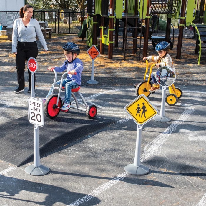 Alternate Image #1 of Jumbo Traffic Signs - Set of 6