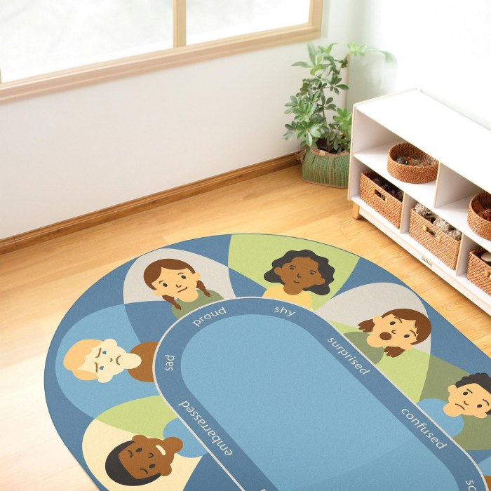 Alternate Image #1 of Social Emotional Carpet - 4' x 6' Oval