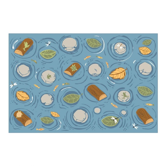 Primary Image of Seating Leaves, Rocks, and Logs Carpet - 8' x 12' Rectangle