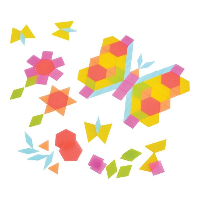 Alternate Image #1 of Translucent Tangram Tiles - 250 Pieces