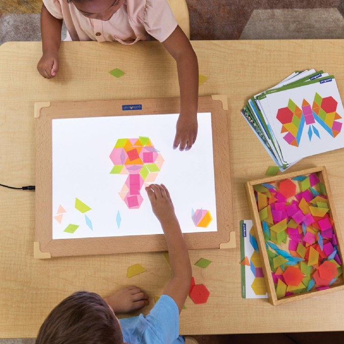 Alternate Image #1 of Translucent Tangram Tiles - 250 Pieces