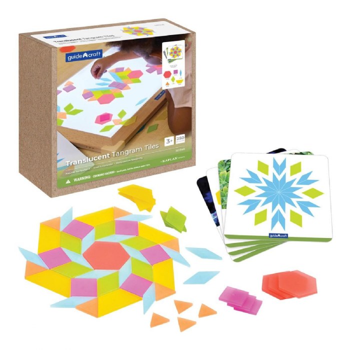 Primary Image of Translucent Tangram Tiles - 250 Pieces