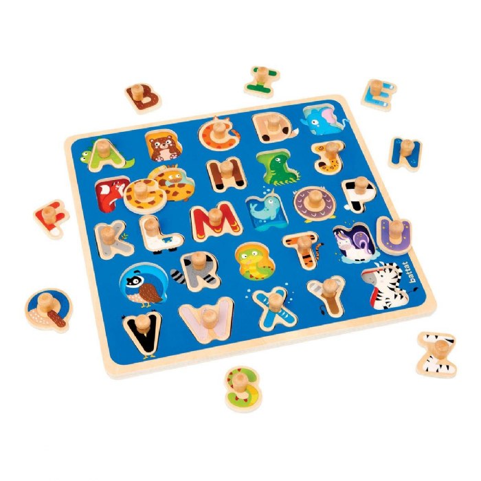 Alternate Image #1 of Wooden ABC Peg Puzzle