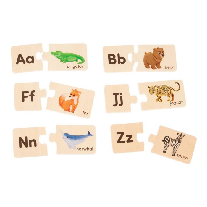 Alternate Image #1 of Wooden ABC & Numbers Puzzles