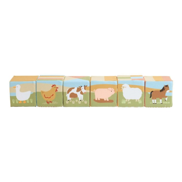 Alternate Image #1 of Farm Animal Soft Blocks - 6 Pieces