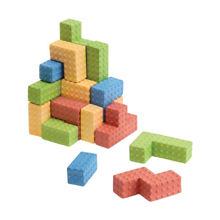 Alternate Image #1 of Textured Puzzle Blocks - 18 Pieces