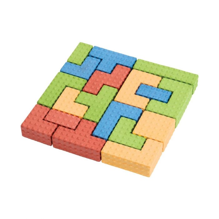 Primary Image of Textured Puzzle Blocks - 18 Pieces
