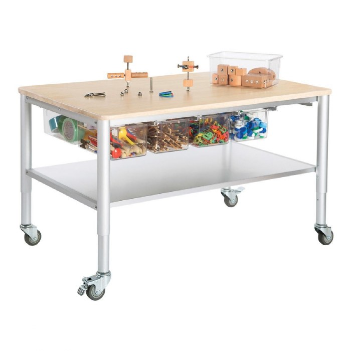 Alternate Image #1 of Mobile Rectangle Makerspace Table