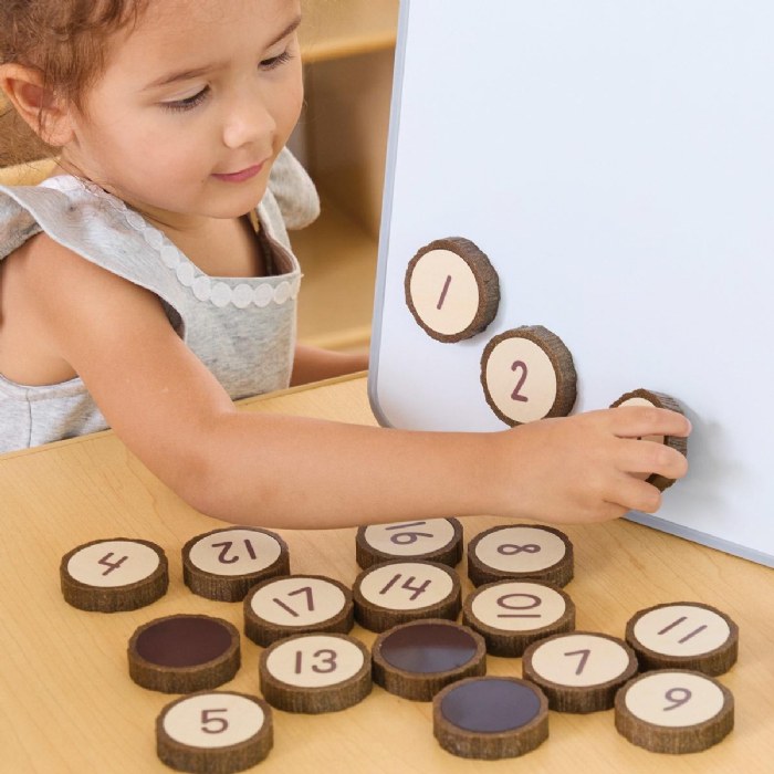 Alternate Image #1 of Magnetic Wood Cookie Counters - 21 Pieces