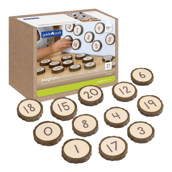 Primary Image of Magnetic Wood Cookie Counters - 21 Pieces