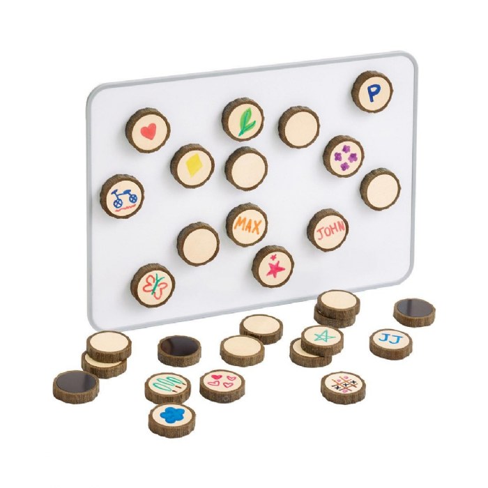 Alternate Image #1 of Magnetic Write-On Wood Cookies - 30 Pieces
