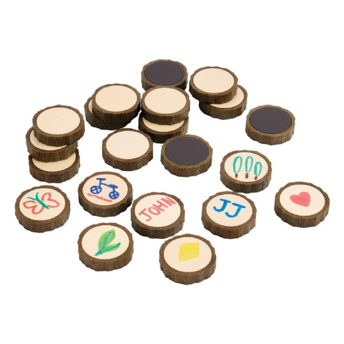 Alternate Image #1 of Magnetic Write-On Wood Cookies - 30 Pieces