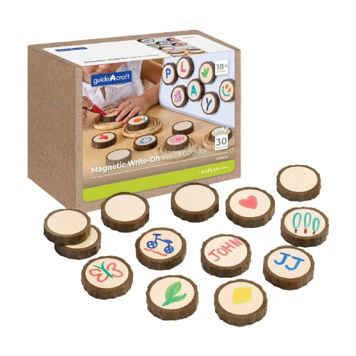 Primary Image of Magnetic Write-On Wood Cookies - 30 Pieces