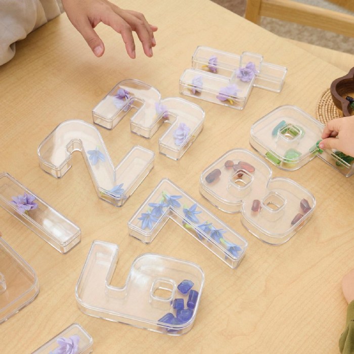 Alternate Image #1 of Loose Parts Number Trays - Set of 10