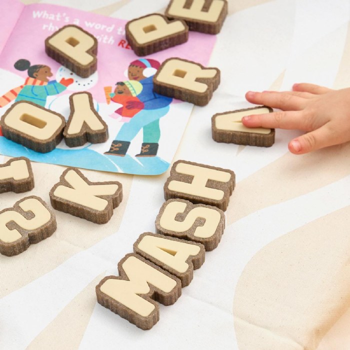 Alternate Image #1 of Bark Block Alphabet Letters - 36 Pieces
