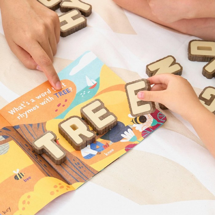 Alternate Image #1 of Bark Block Alphabet Letters - 36 Pieces