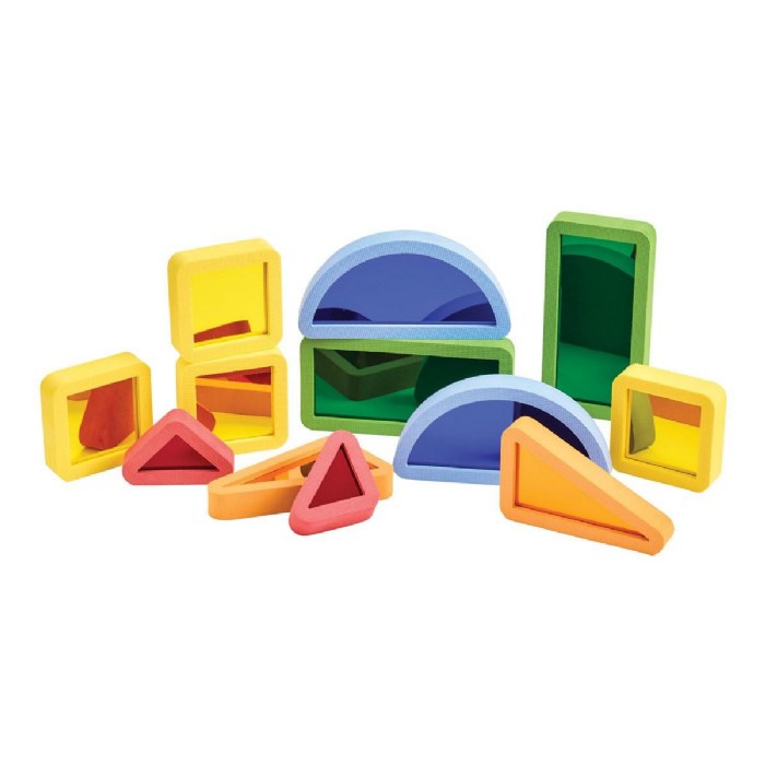 Alternate Image #1 of Mirror Foam Blocks - 12 Pieces