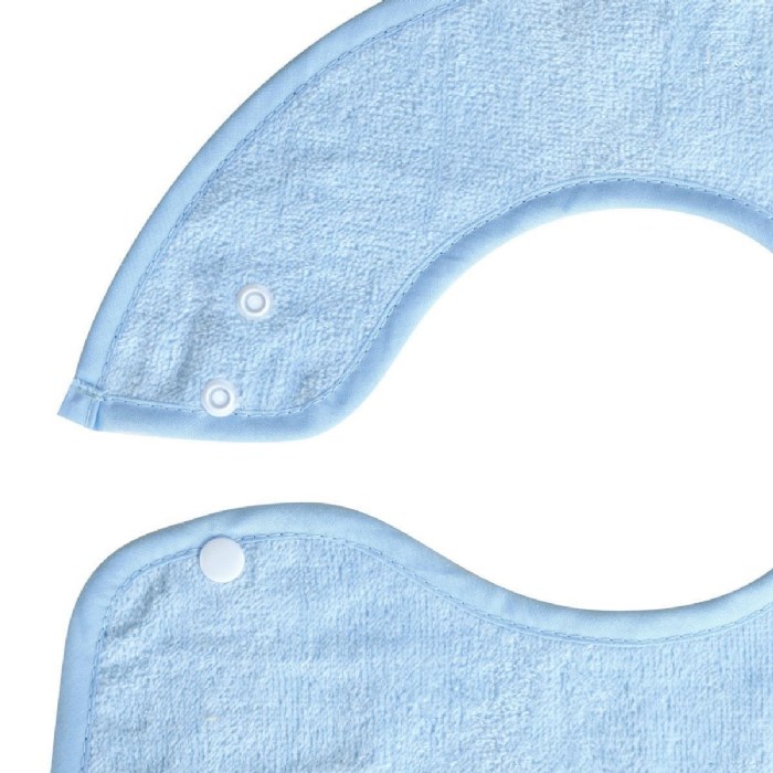 Alternate Image #1 of Soft Bibs with Snaps - Set of 6 - Blue