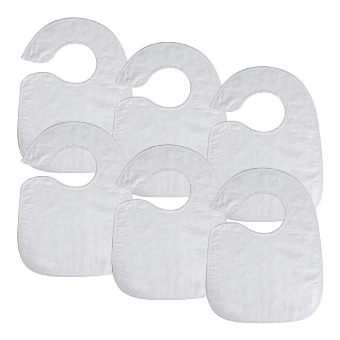Primary Image of Soft Bibs with Snaps Set of 6 - White