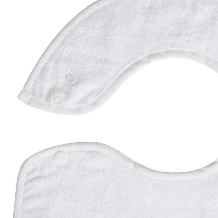 Alternate Image #1 of Soft Bibs with Snaps Set of 6 - White