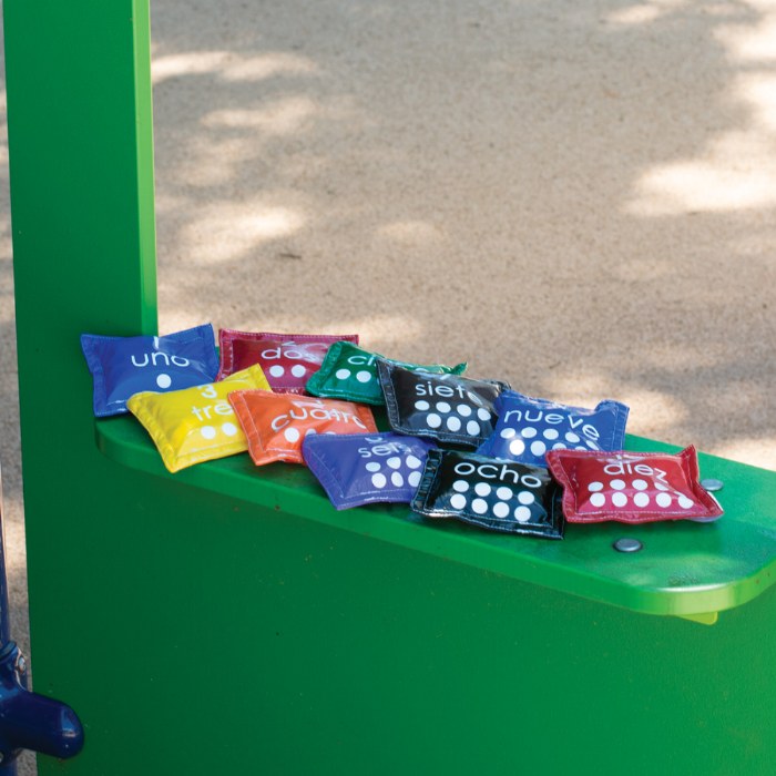 Alternate Image #1 of Bilingual Number Beanbags - Set of 10