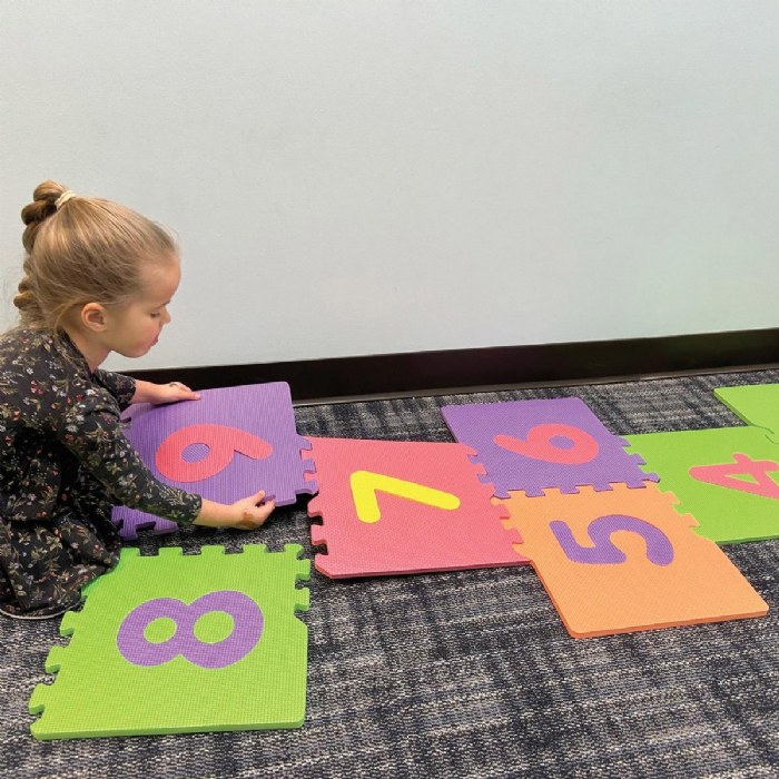 Alternate Image #1 of Hopscotch Foam Play Mat with Interlocking Tiles - 10 Pieces