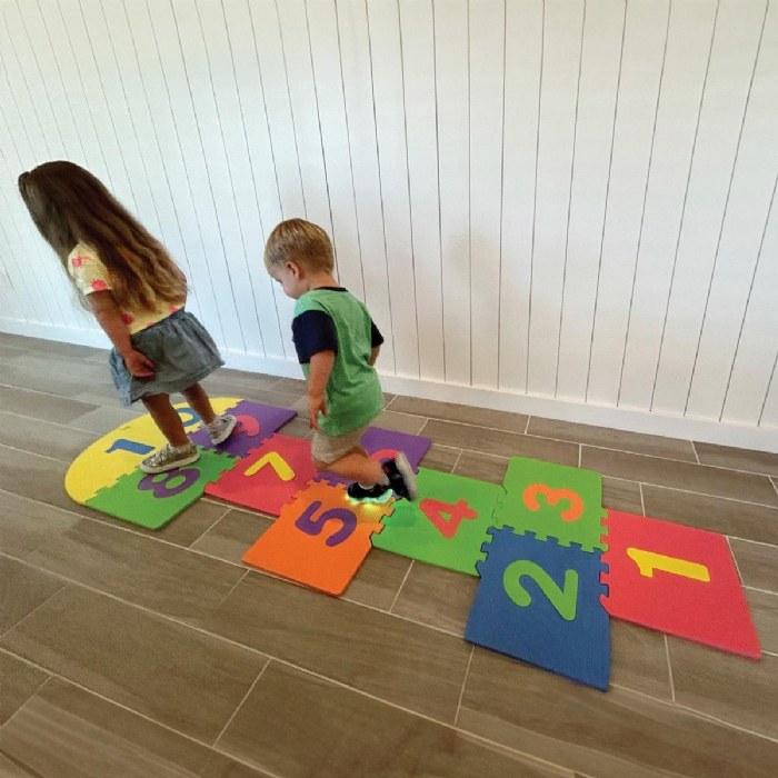 Alternate Image #1 of Hopscotch Foam Play Mat with Interlocking Tiles - 10 Pieces