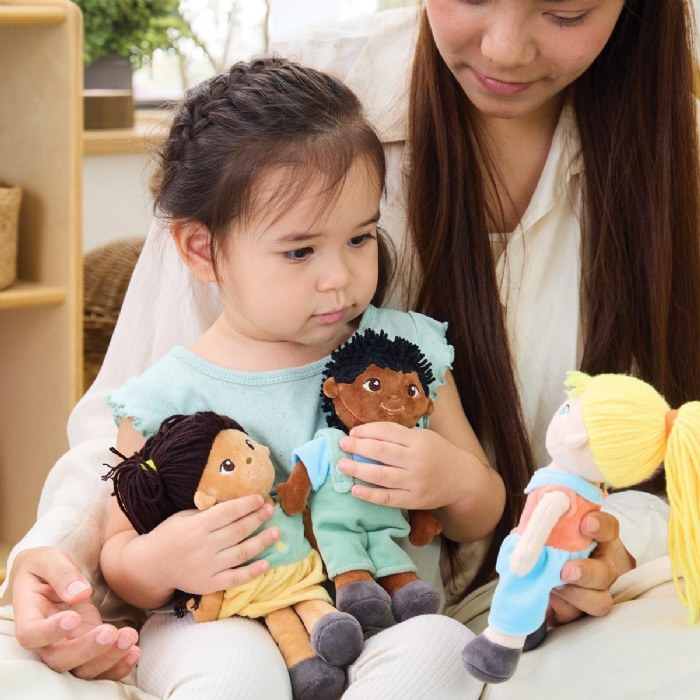 Alternate Image #1 of Multicultural Soft Dolls - Set of 4