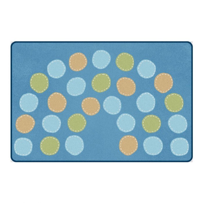 Primary Image of Calming Colors Open Seating Arch Classroom Carpet - 6' x 9'