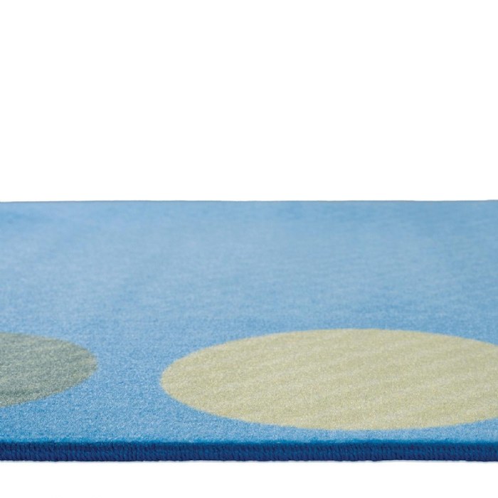 Alternate Image #1 of Calming Colors Open Seating Oval Classroom Carpet - 8' x 12'