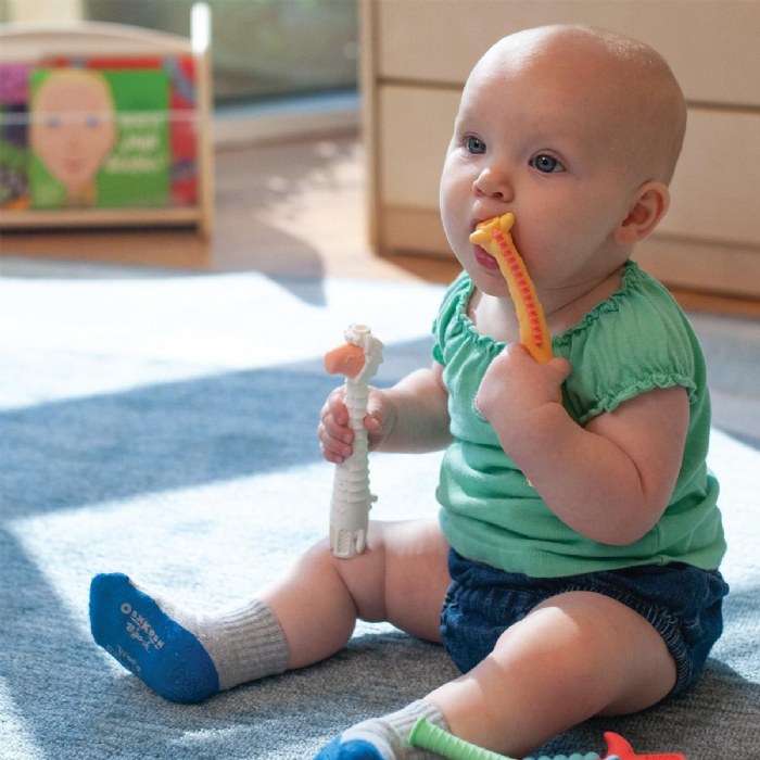 Alternate Image #1 of Silicone Tube Teethers - Set of 4