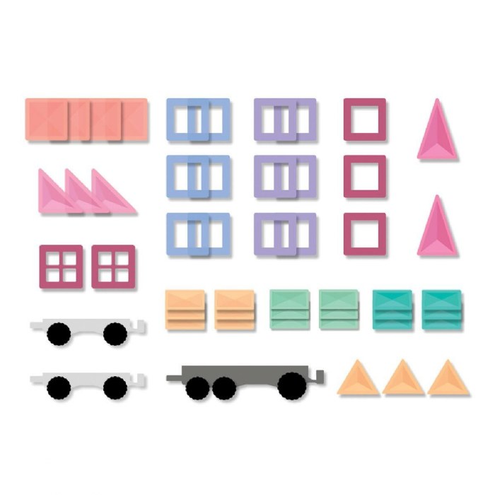 Alternate Image #1 of Colorful Magnetic Tiles Transport Pack - 50 Pieces