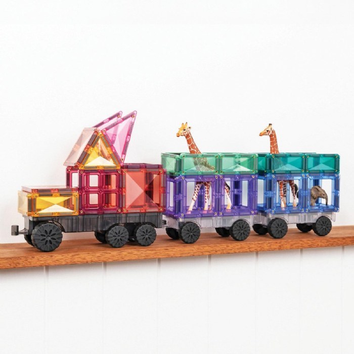 Alternate Image #1 of Colorful Magnetic Tiles Transport Pack - 50 Pieces