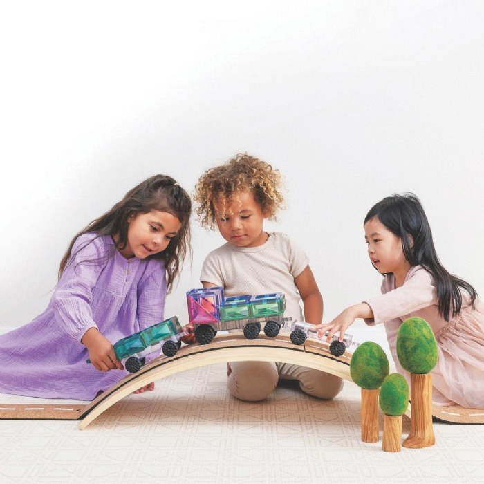 Alternate Image #1 of Colorful Magnetic Tiles Transport Pack - 50 Pieces