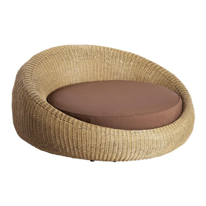 Primary Image of Round Wicker Lounger