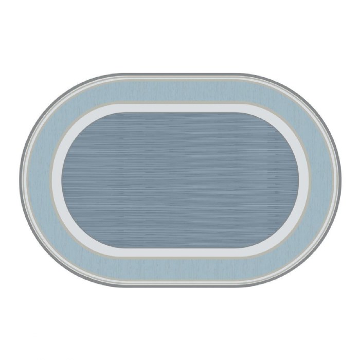 Primary Image of Sense of Place Highland Stripe Carpet - Blue - 8' x 12' Oval