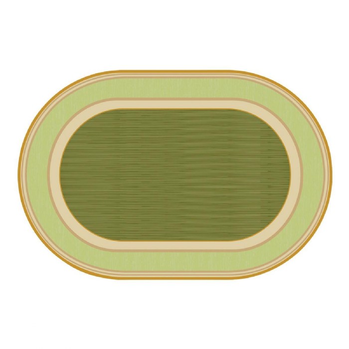Primary Image of Sense of Place Lowland Stripe Carpet - Green - 8' x 12' Oval