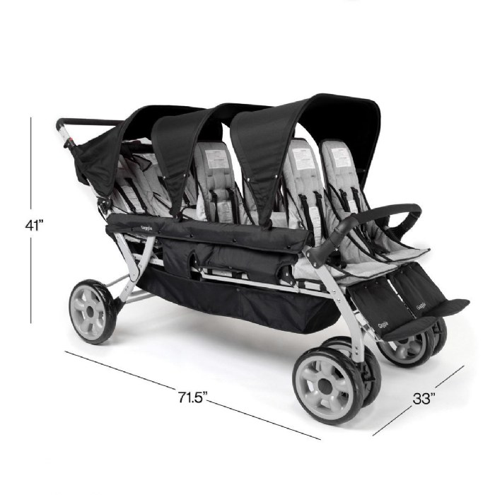 Alternate Image #1 of Gaggle&reg; Jamboree 6-Seat Stroller - Black