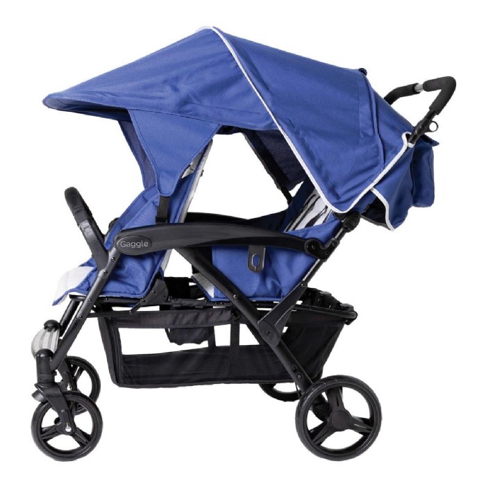 Alternate Image #1 of Gaggle&reg; Odyssey 4-Seat Quad Stroller - Blue/Gray