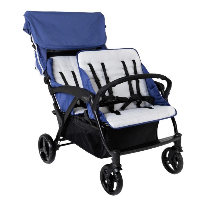 Alternate Image #1 of Gaggle&reg; Odyssey 4-Seat Quad Stroller - Blue/Gray