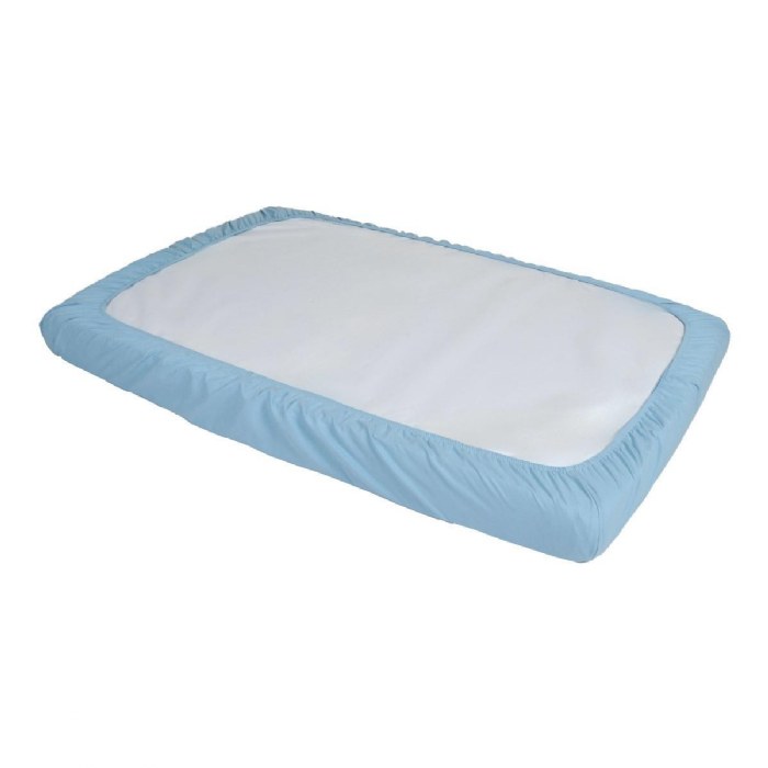 Alternate Image #1 of Standard Compact Crib Sheet - Blue