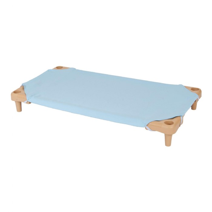 Alternate Image #1 of Standard Cot Sheet - Toddler - Blue