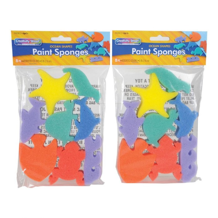 Primary Image of Ocean Shapes Paint Sponges - 16 Pieces